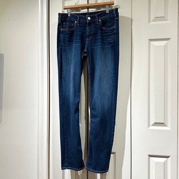 Silver Jeans Co. Suki Mid Rise Straight Leg Jeans Vintage Dark Wash 33W 12 14 - Picture 5 of 12